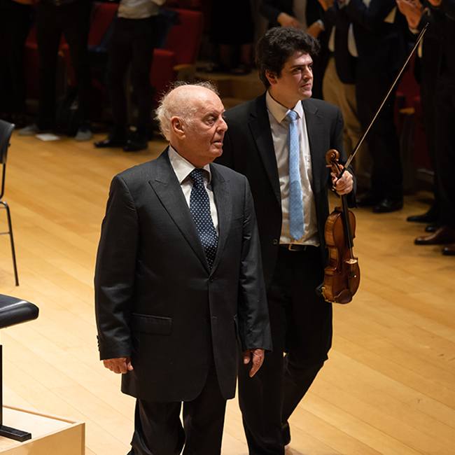 Daniel Barenboim, conductor and co-founder of the West-Eastern Divan Orchestra